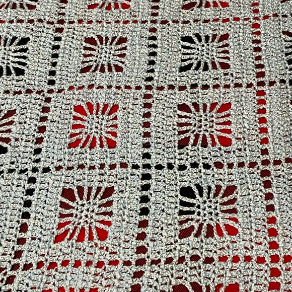 Adorable Soft Pastel Baby Blue Baby Hand Crochet Afghan Throw Blanket - Picture 2 of 2